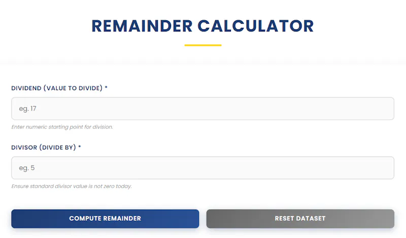 Remainder Calculator | Ease Tools screenshot 1