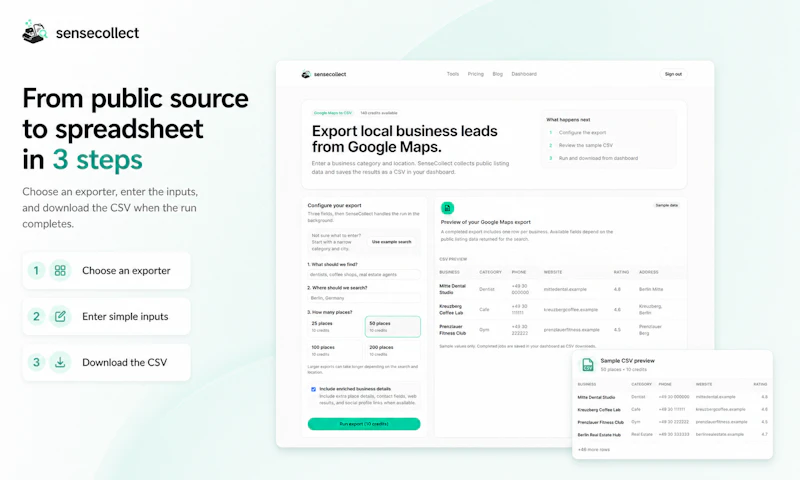 SenseCollect screenshot 1