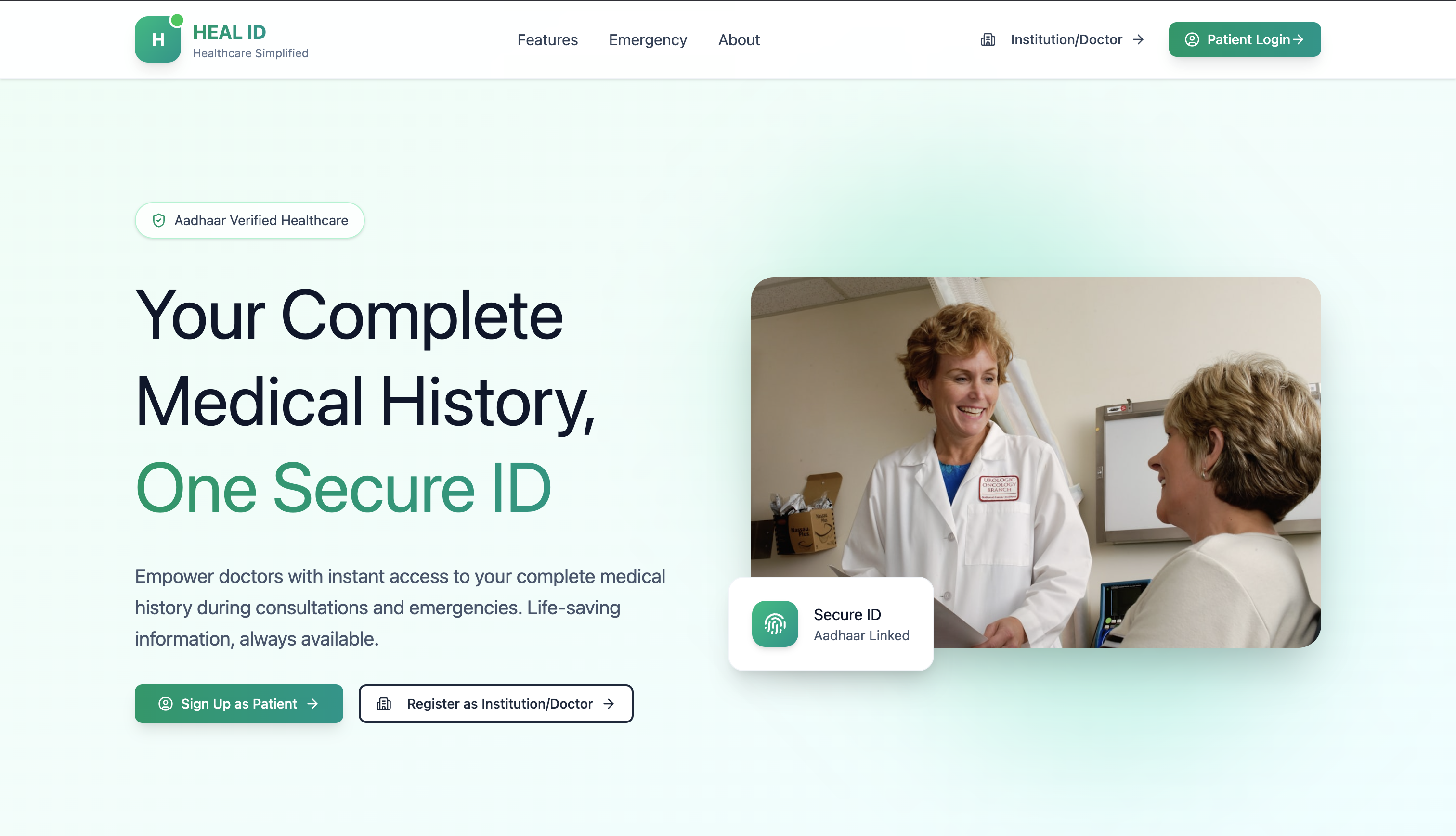 HEAL ID –India’s Digital Health Identity - Main product screenshot demonstrating key features and user interface