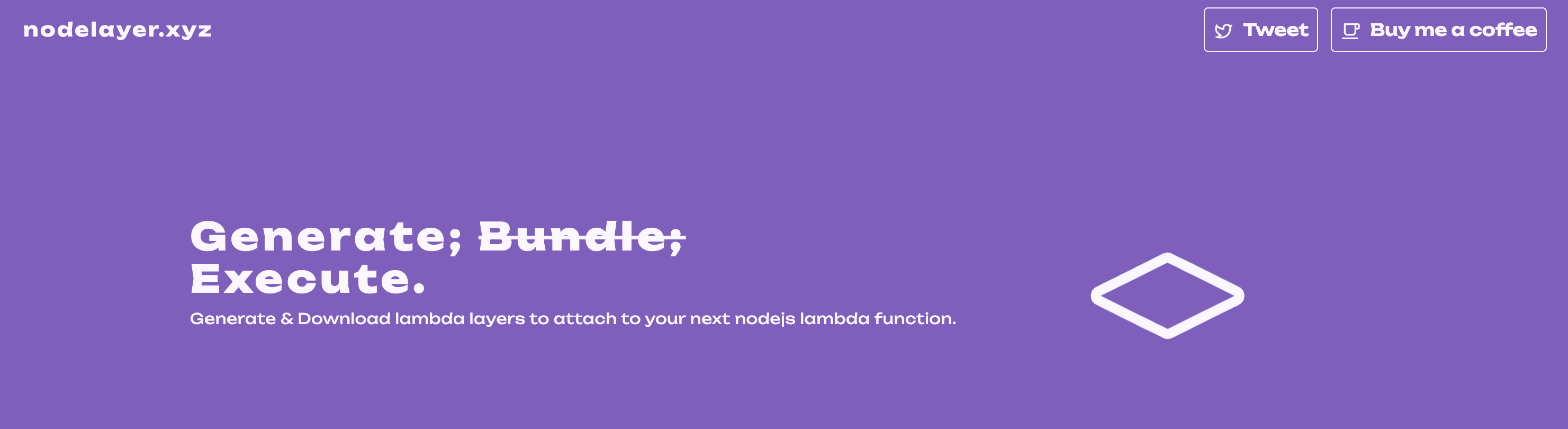 وسائط nodelayer.xyz - إنشاء طبقات لوظائف Lambda Nodejs. 2