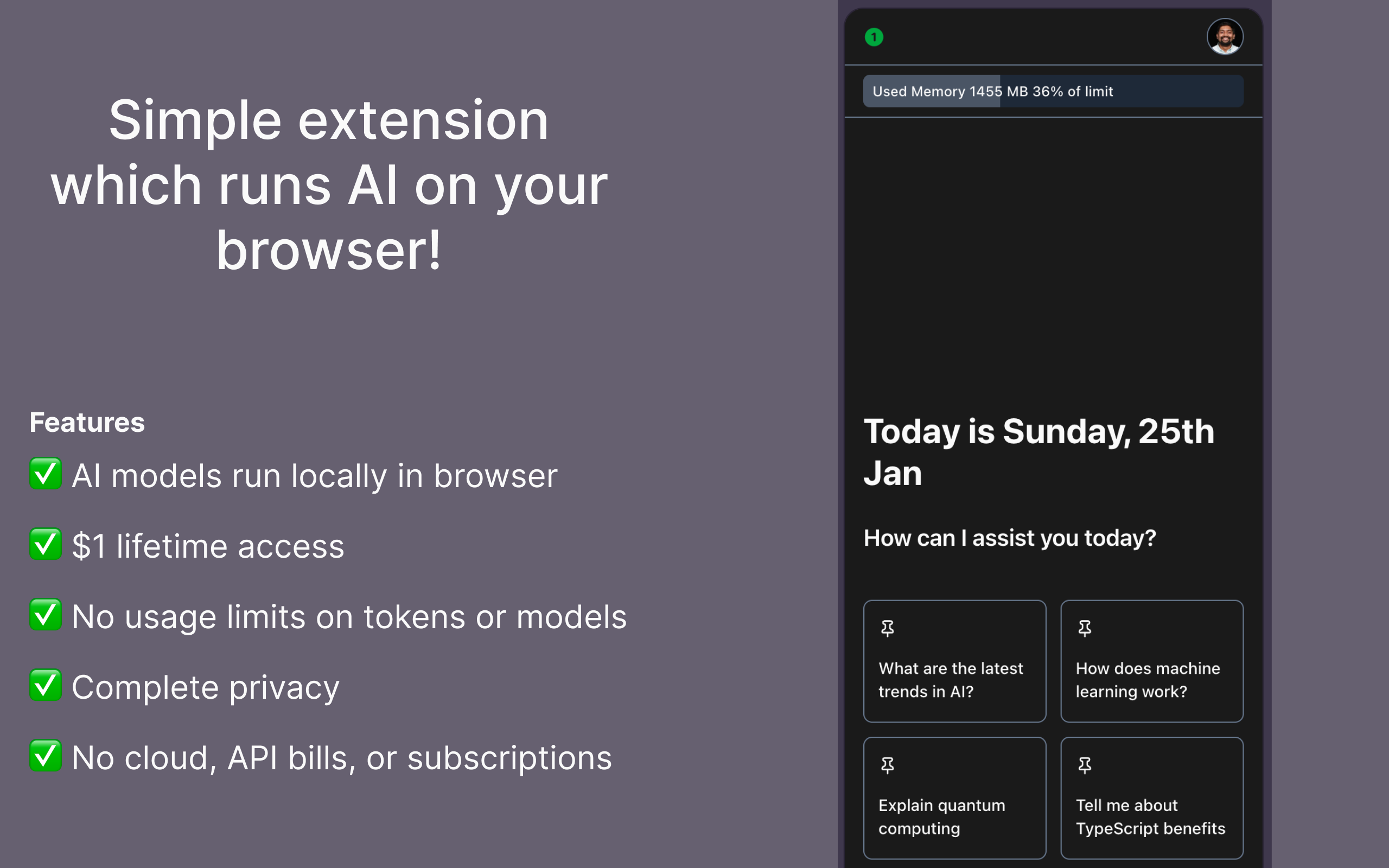 NoAIBills - Main product screenshot demonstrating key features and user interface