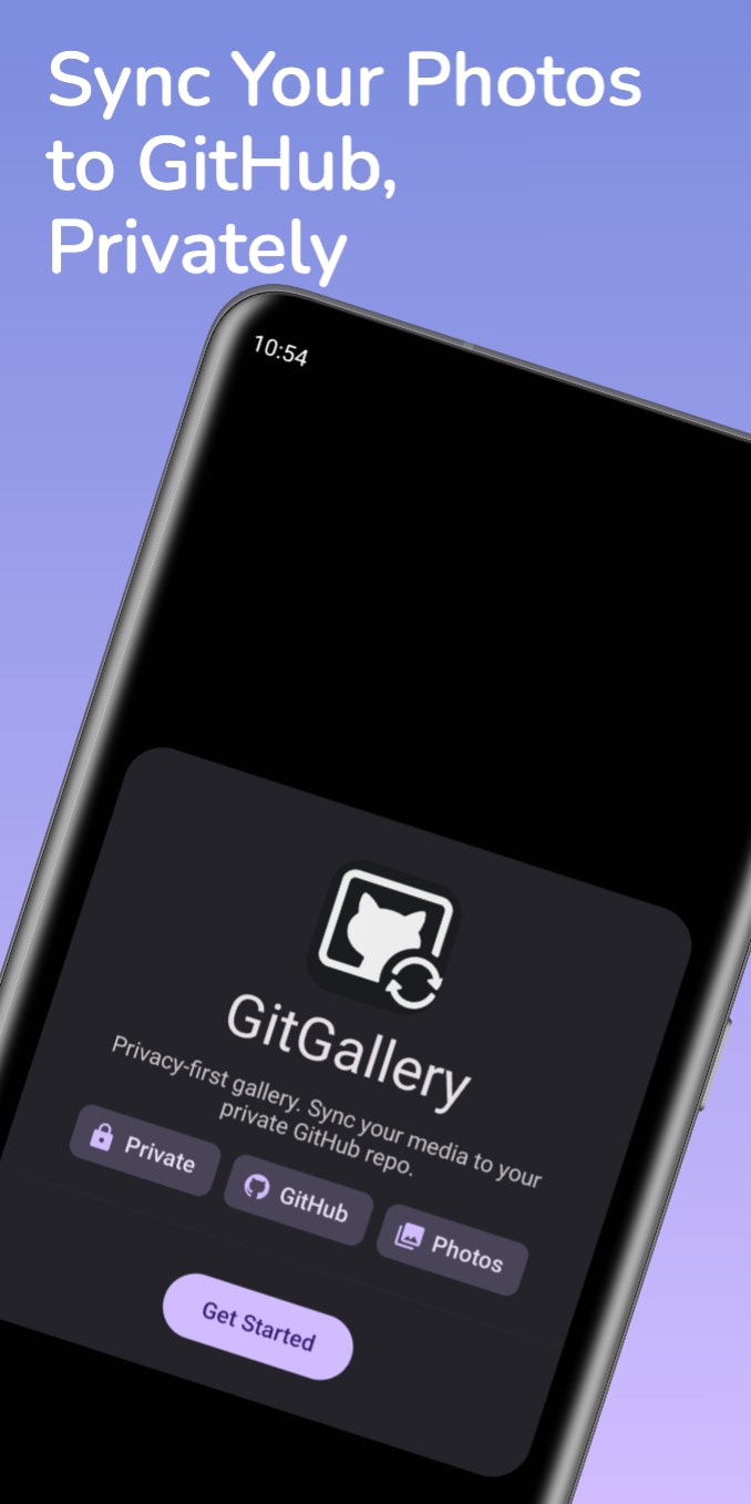 GitGallery - Main screenshot showing features and interface