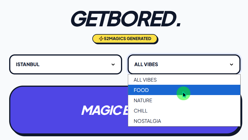 getbored. - Screenshot 2 showing product features and functionality