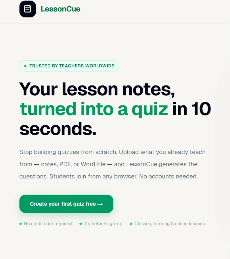 LessonCue screenshot 1