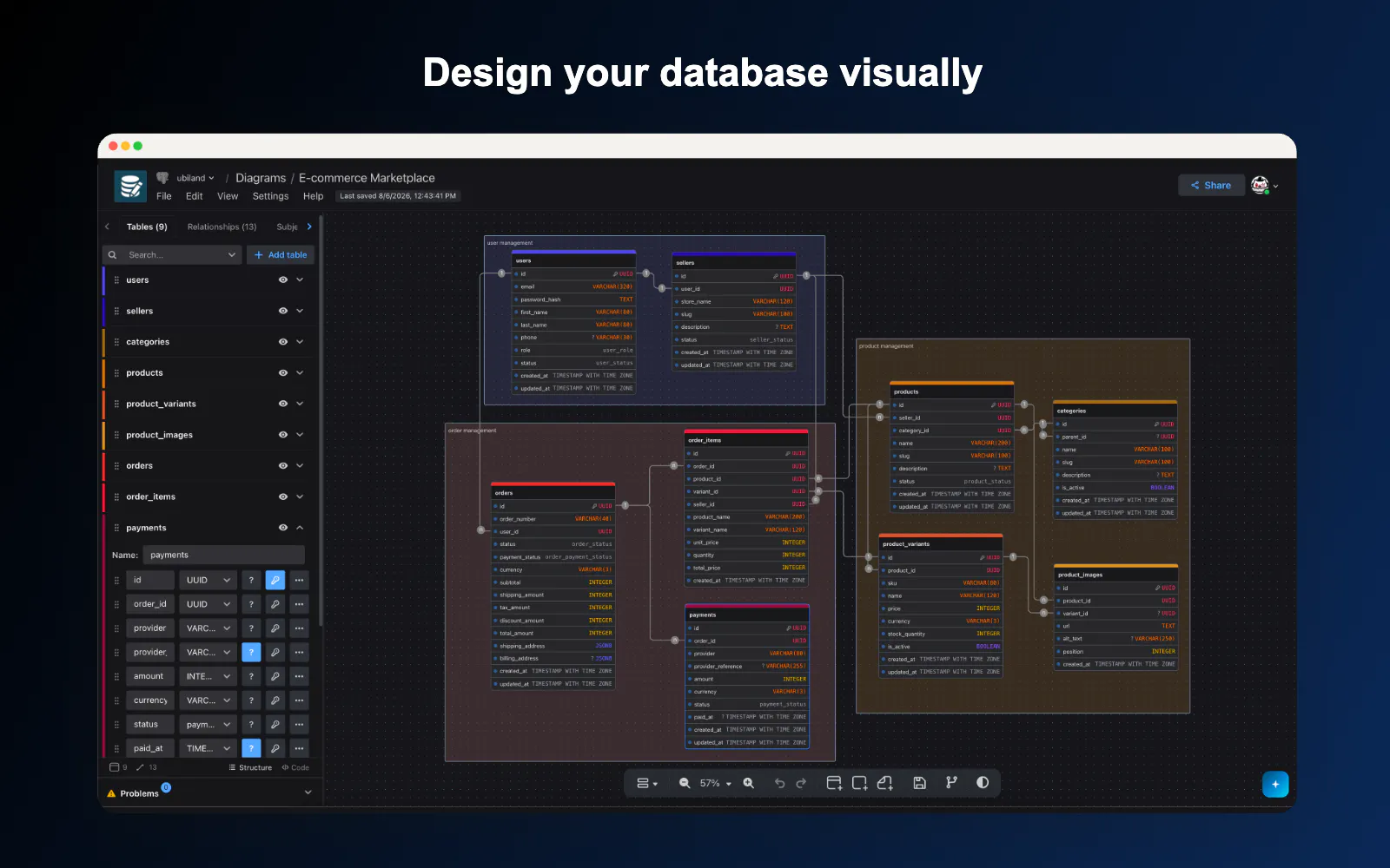 drawDB screenshot 2
