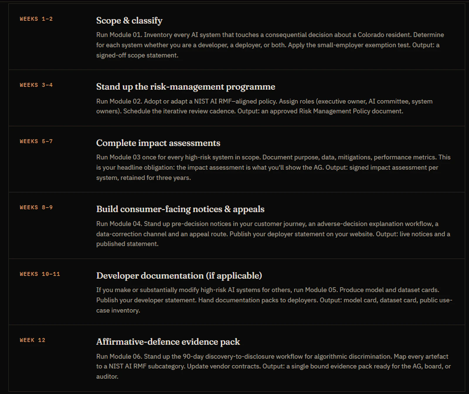 Colorado AI Act Readiness Toolkit screenshot 7
