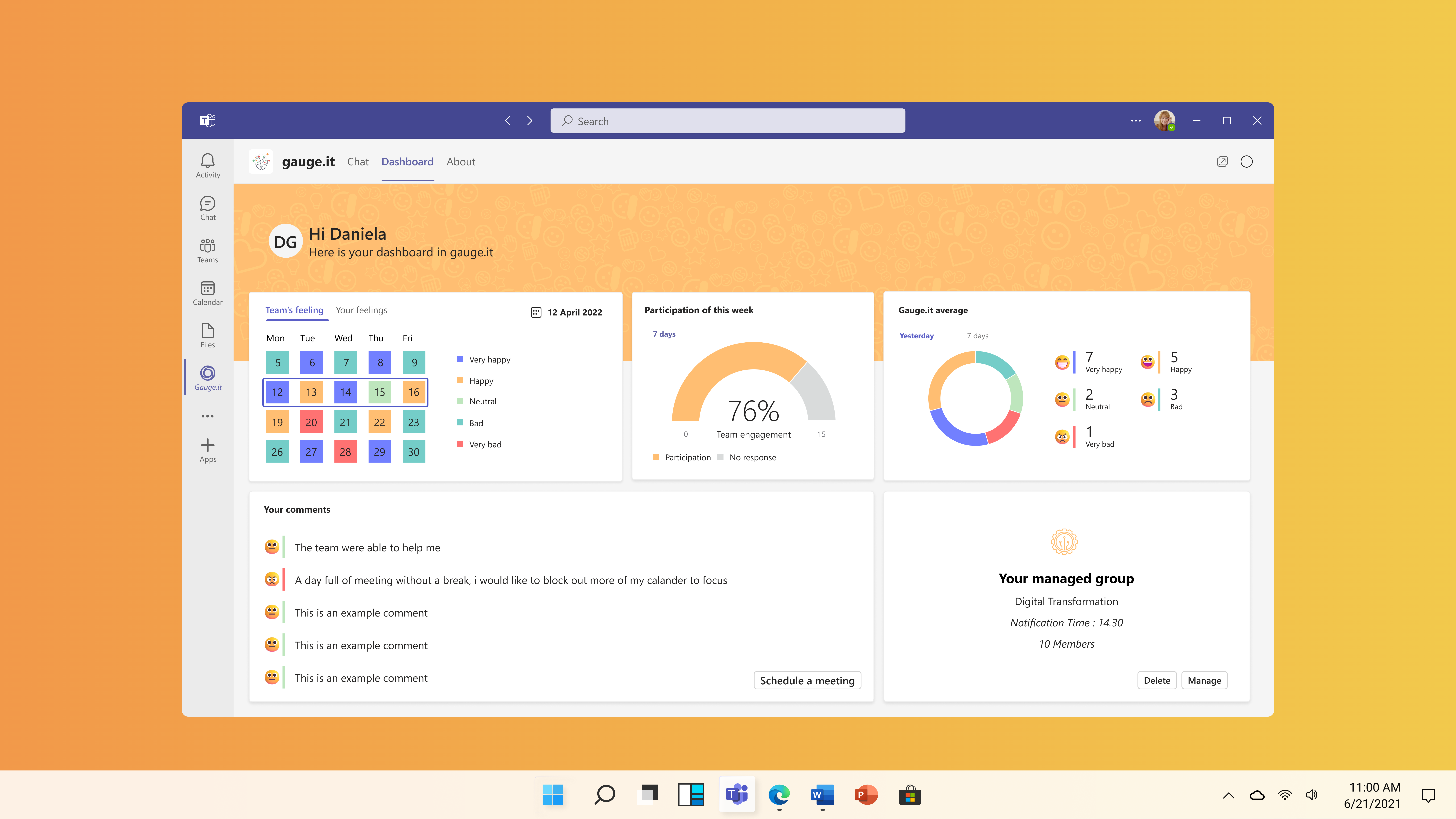 gauge.it - Gauge your employee's morale using anonymous feedback media 2