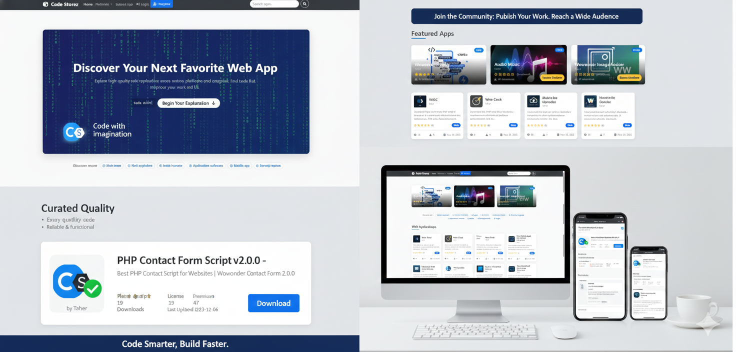 Code Storez - Main product screenshot demonstrating key features and user interface