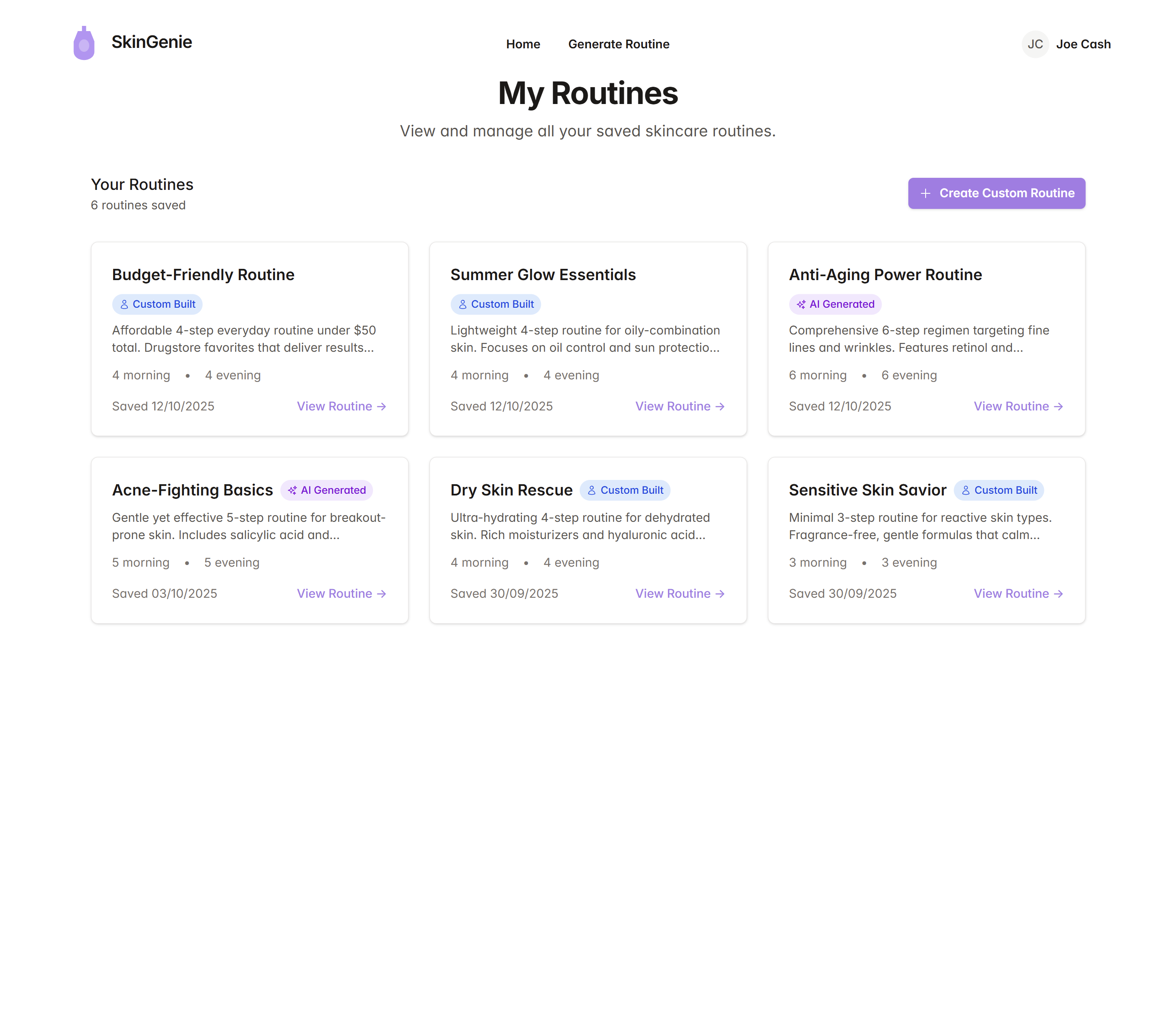 SkinGenie - Screenshot 5 showing product features and functionality