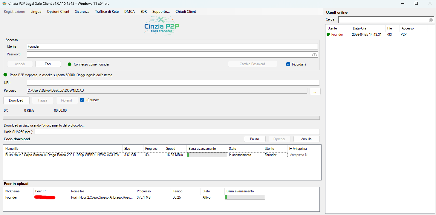 Cinzia P2P Client — Legal Safe gallery image