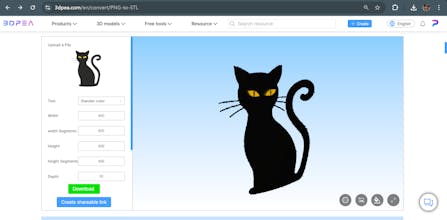Free online PNG to STL conversion tool gallery image