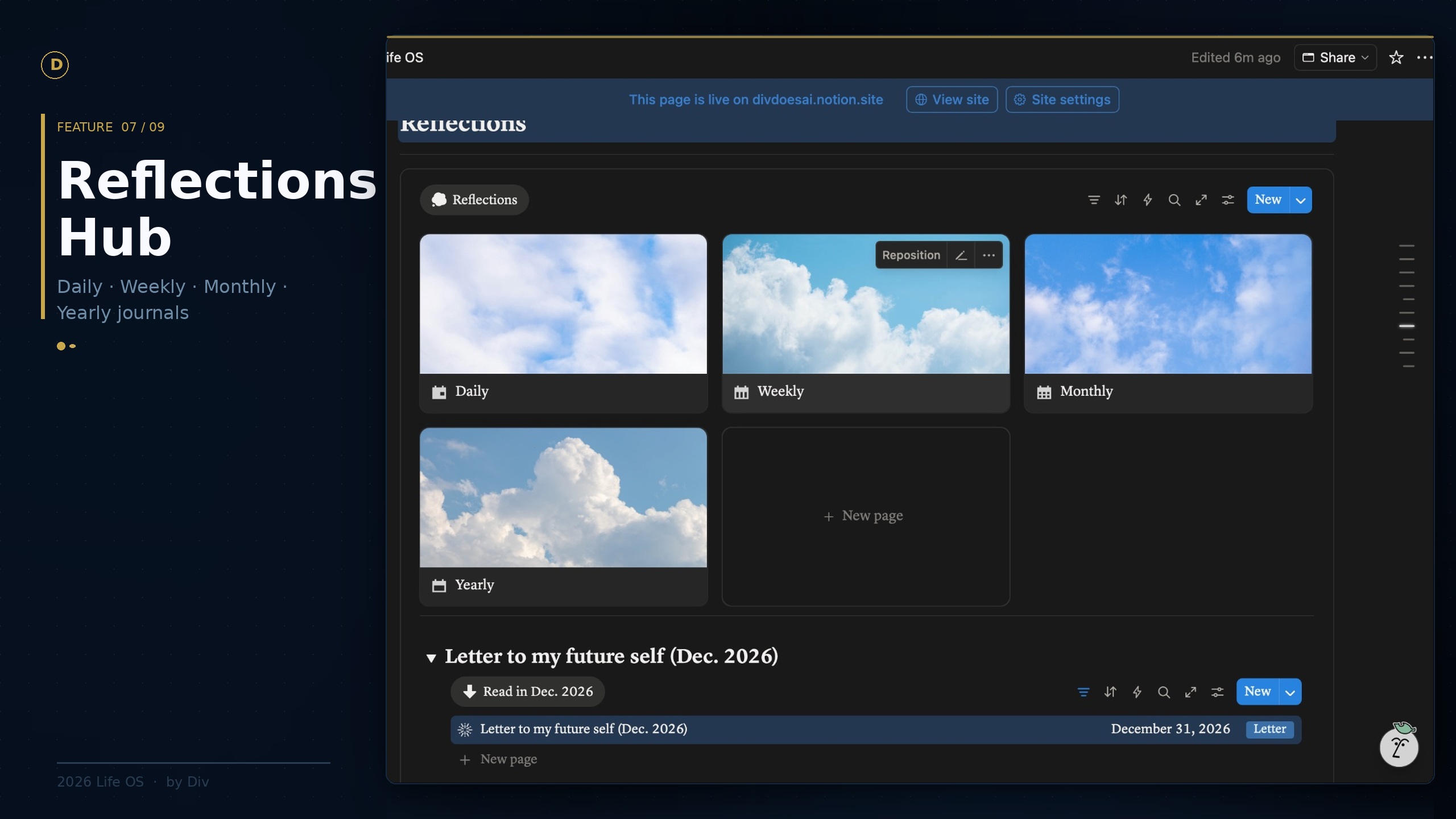 2026 Life OS Notion gallery image