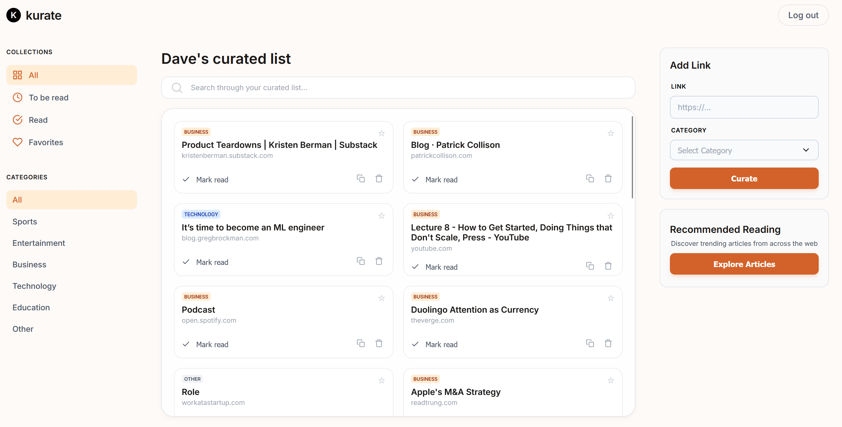 Curate the best content found on the web gallery image