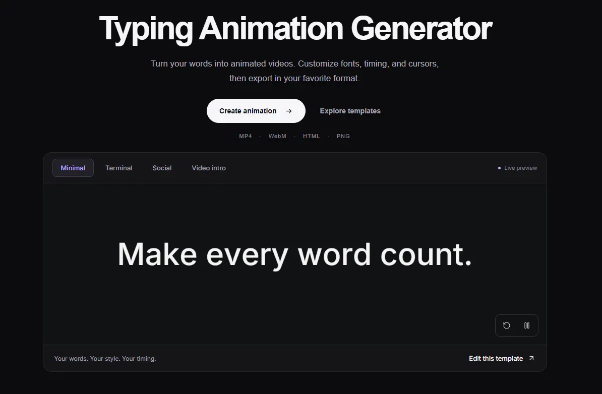 Typing Animation gallery image