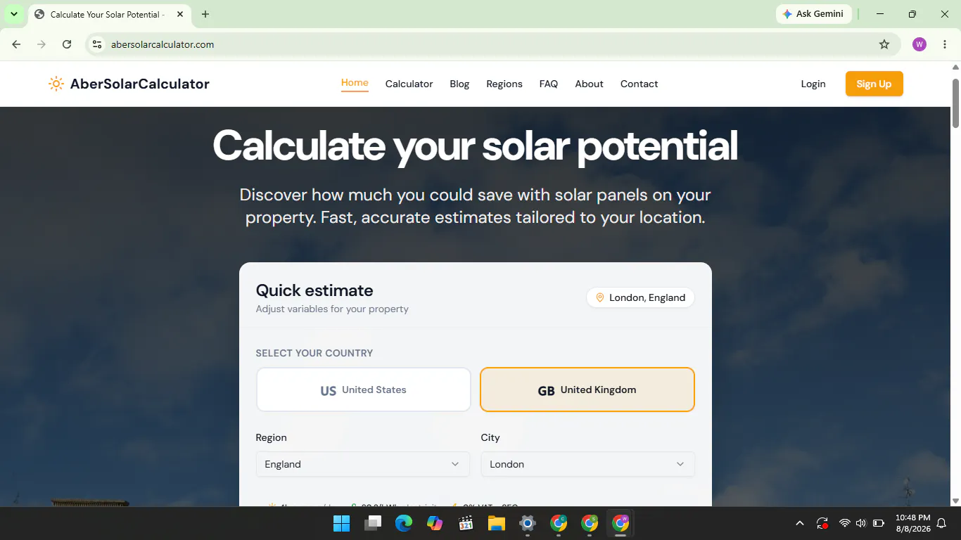 AberSolarCalculator gallery image