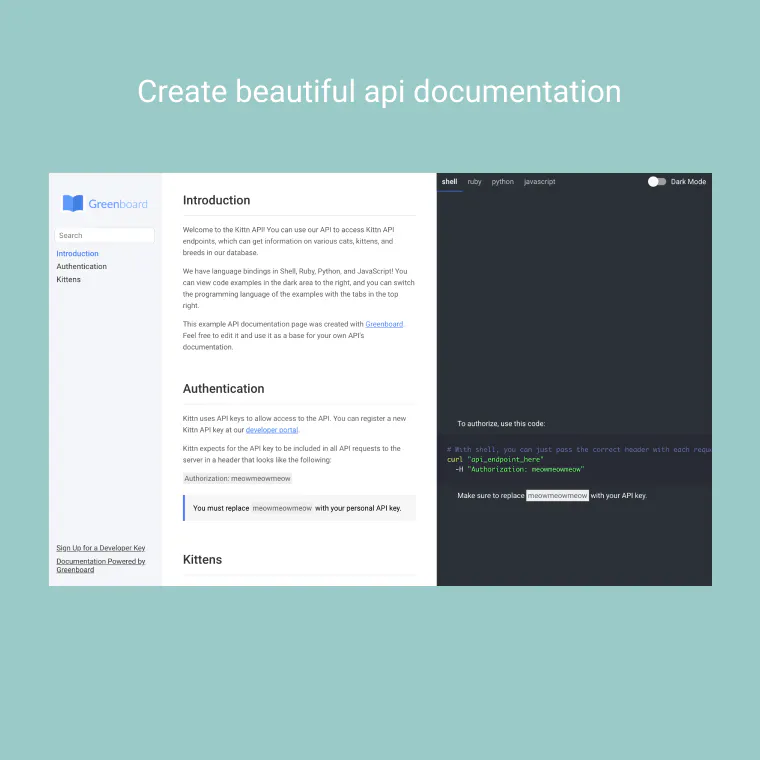 Greenboard: Generate beautiful static api documentation | Product Hunt