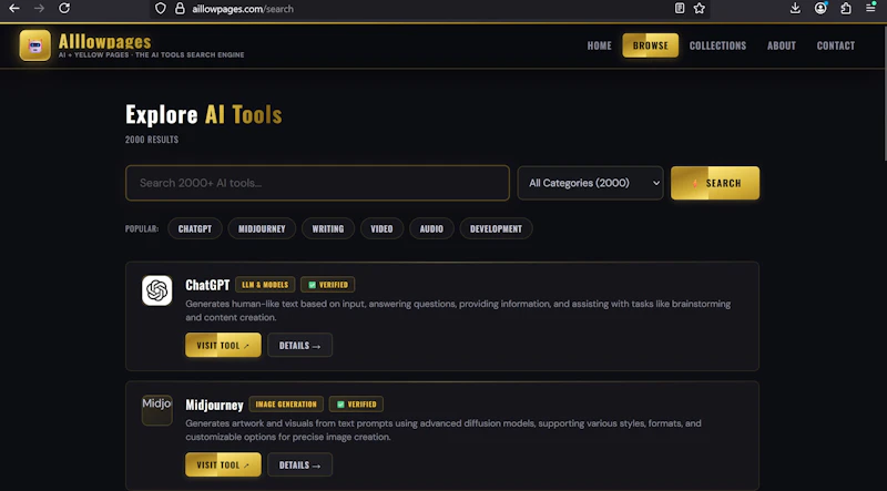 AIllowpages screenshot 2