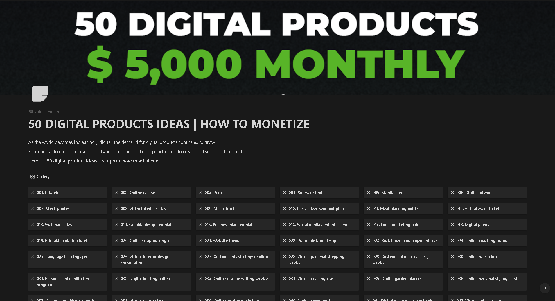 50 prodotti digitali come monetizzare media 4