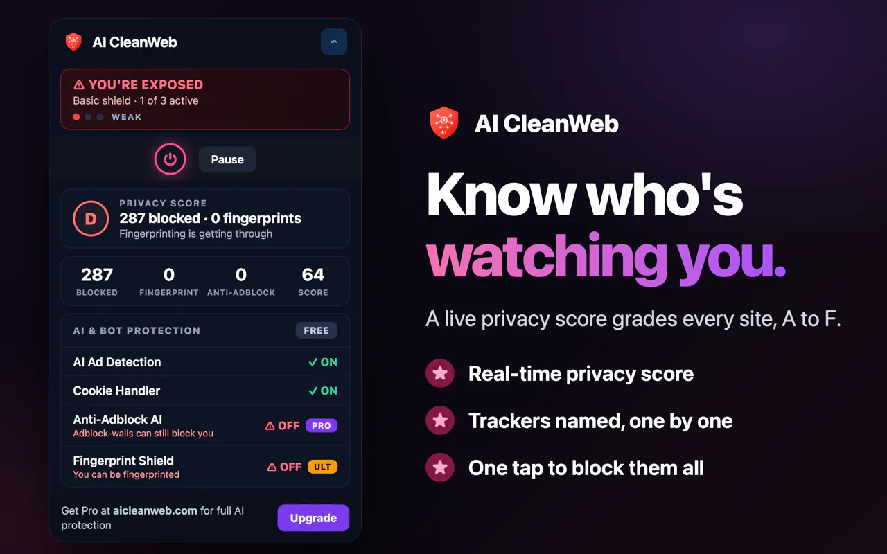 AI CleanWeb - AI Ad Blocker gallery image