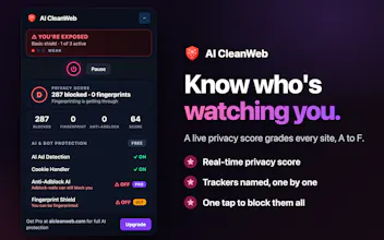 AI CleanWeb - AI Ad Blocker gallery image