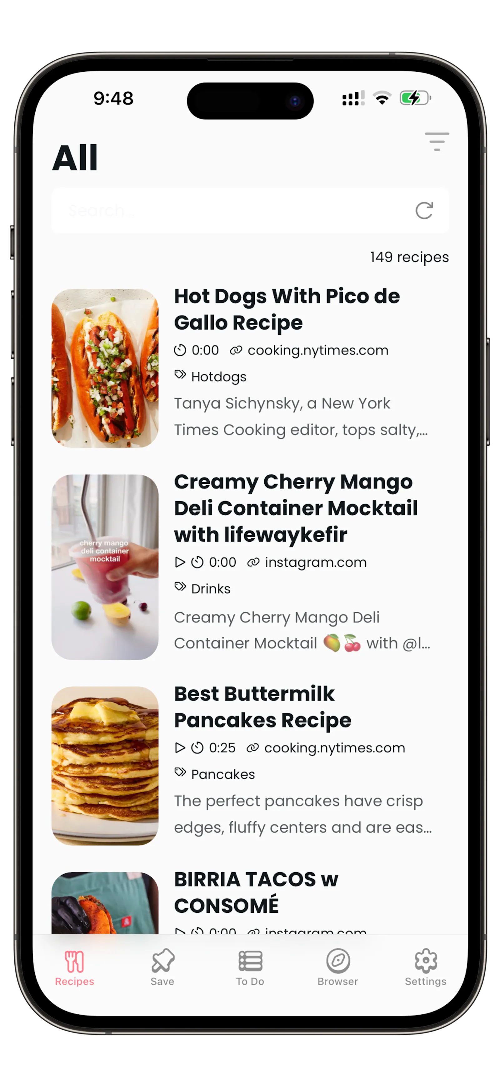 Savr Recipe Manager screenshot 4