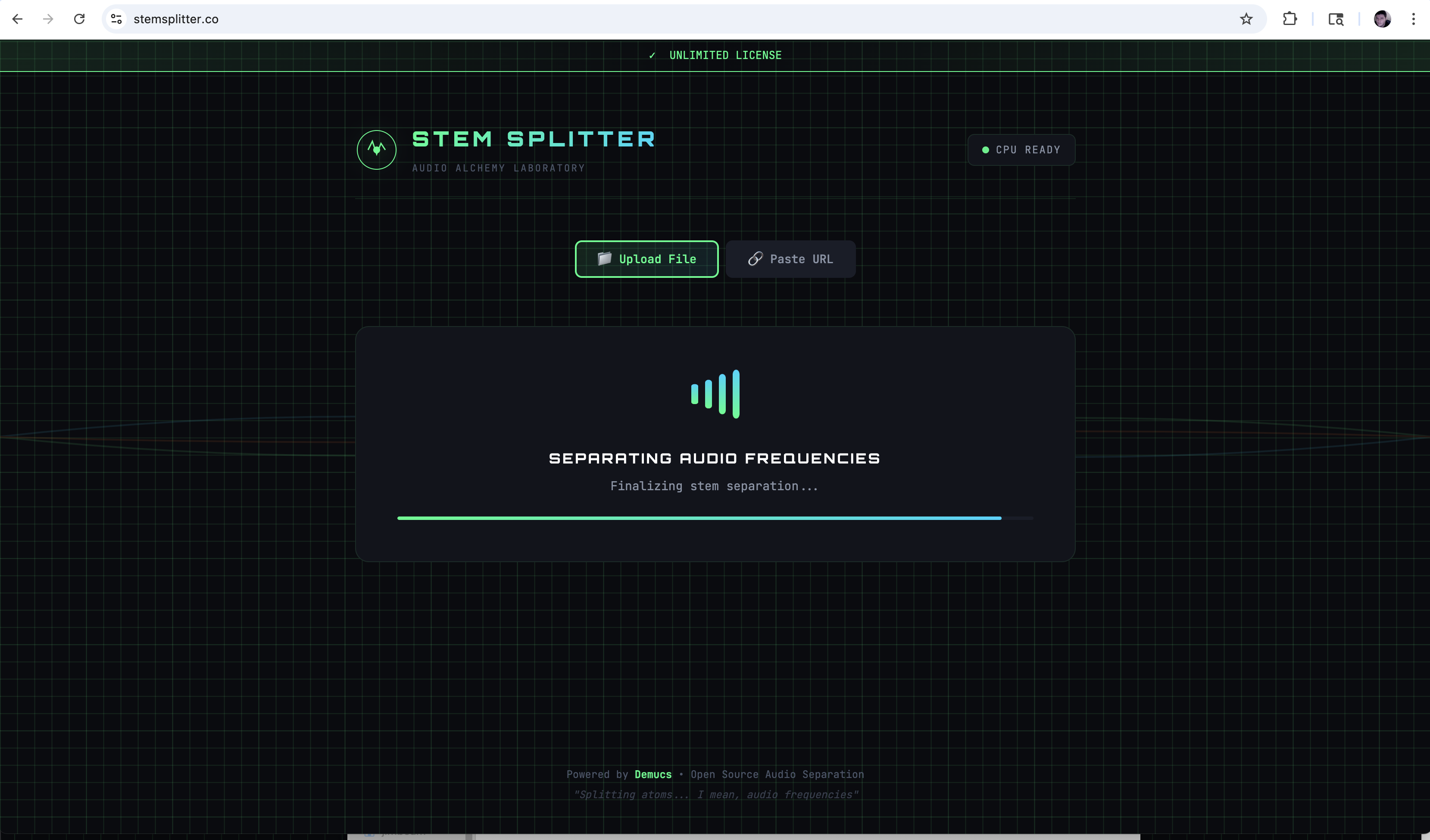 STEMSPLITTER - Screenshot 5 showing product features and functionality