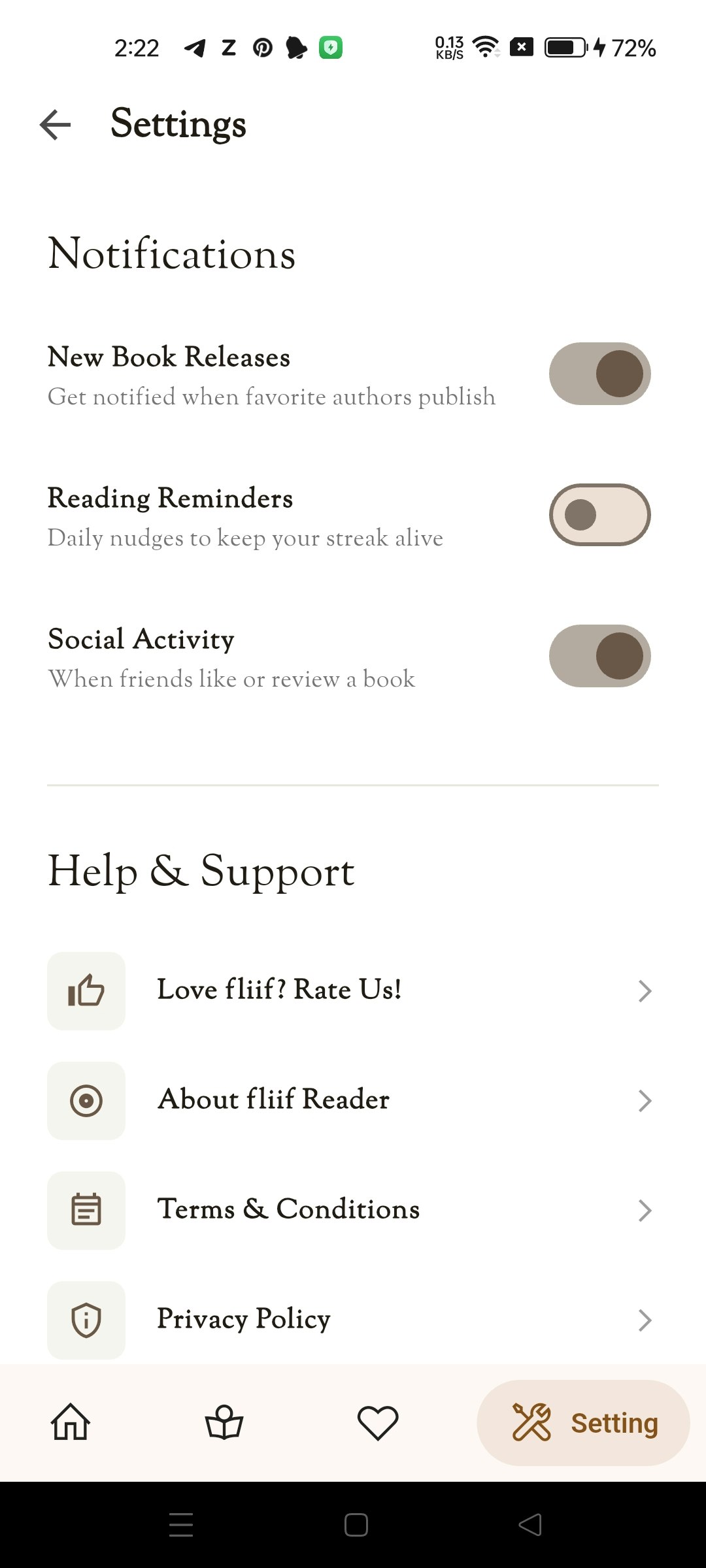 fliif Reader eBook app gallery image