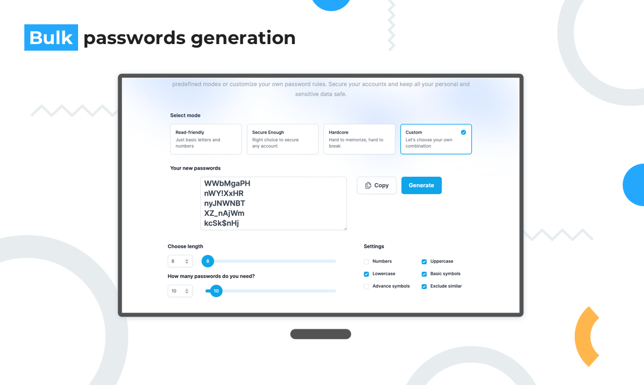 Ottieni una password forte media 3