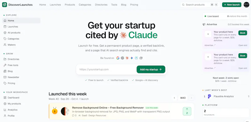 DiscoverLaunches screenshot 1