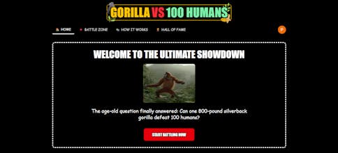 Gorilla vs 100Humans gallery image