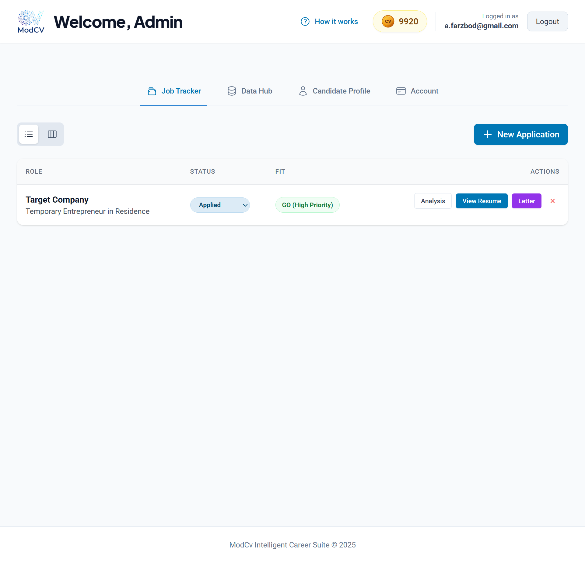 ModCv - Screenshot 2 showing product features and functionality