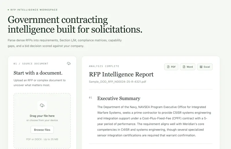  RFP Intelligence Workspace screenshot 4