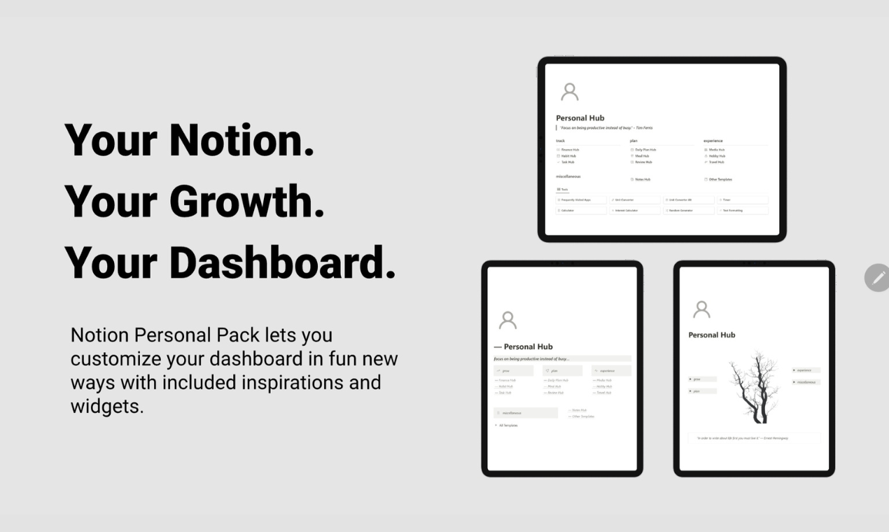 Notion Personal Pack media 3