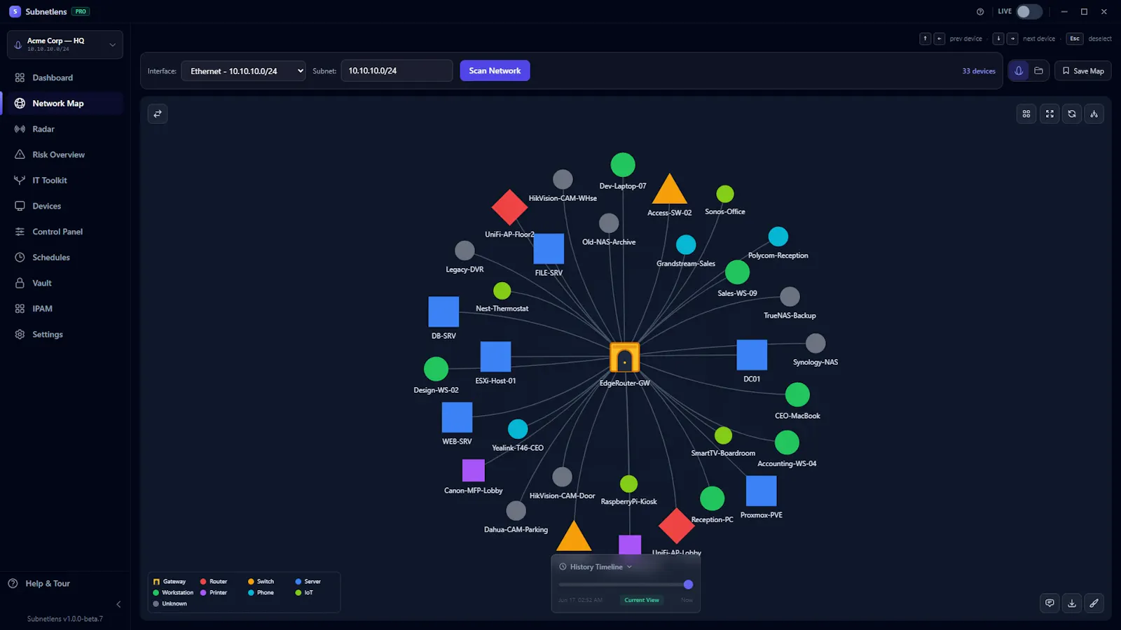 Subnetlens Network Scanner for Windows screenshot 2