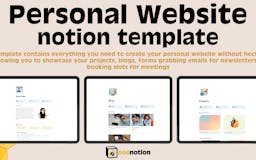 Notion Personal Website Template media 1