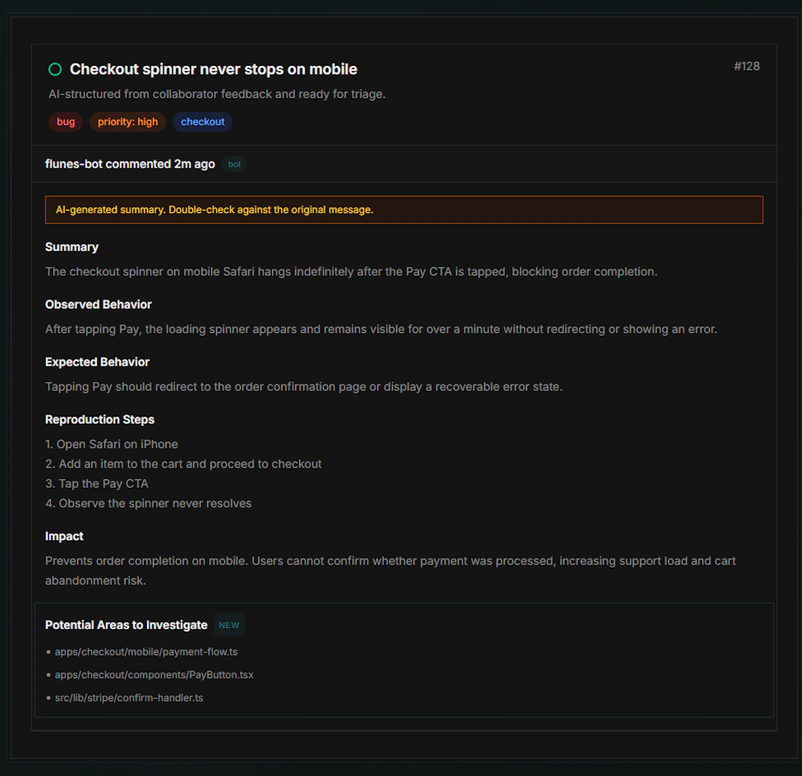 Flunes — Feedback intake for GitHub screenshot 4