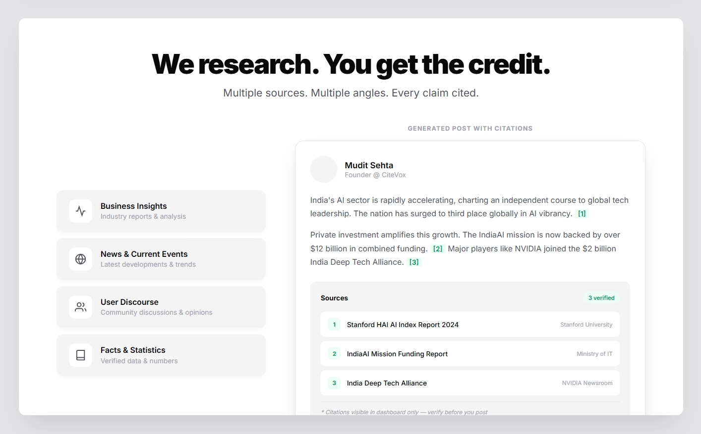 CiteVox - Screenshot 2 showing product features and functionality