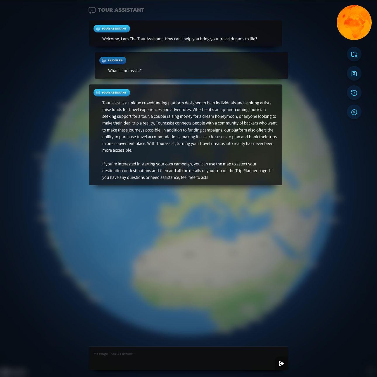 Tourassist - A platform built to help our users raise money for travel media 2