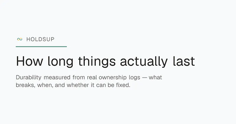 HoldsUp — how long things actually last screenshot 1