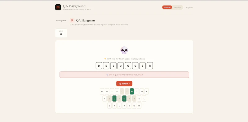 QA Playground screenshot 5