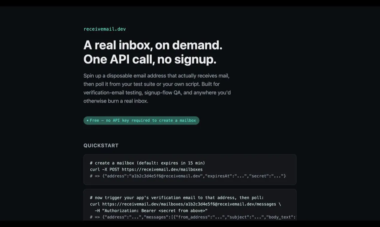 receivemail.dev gallery image
