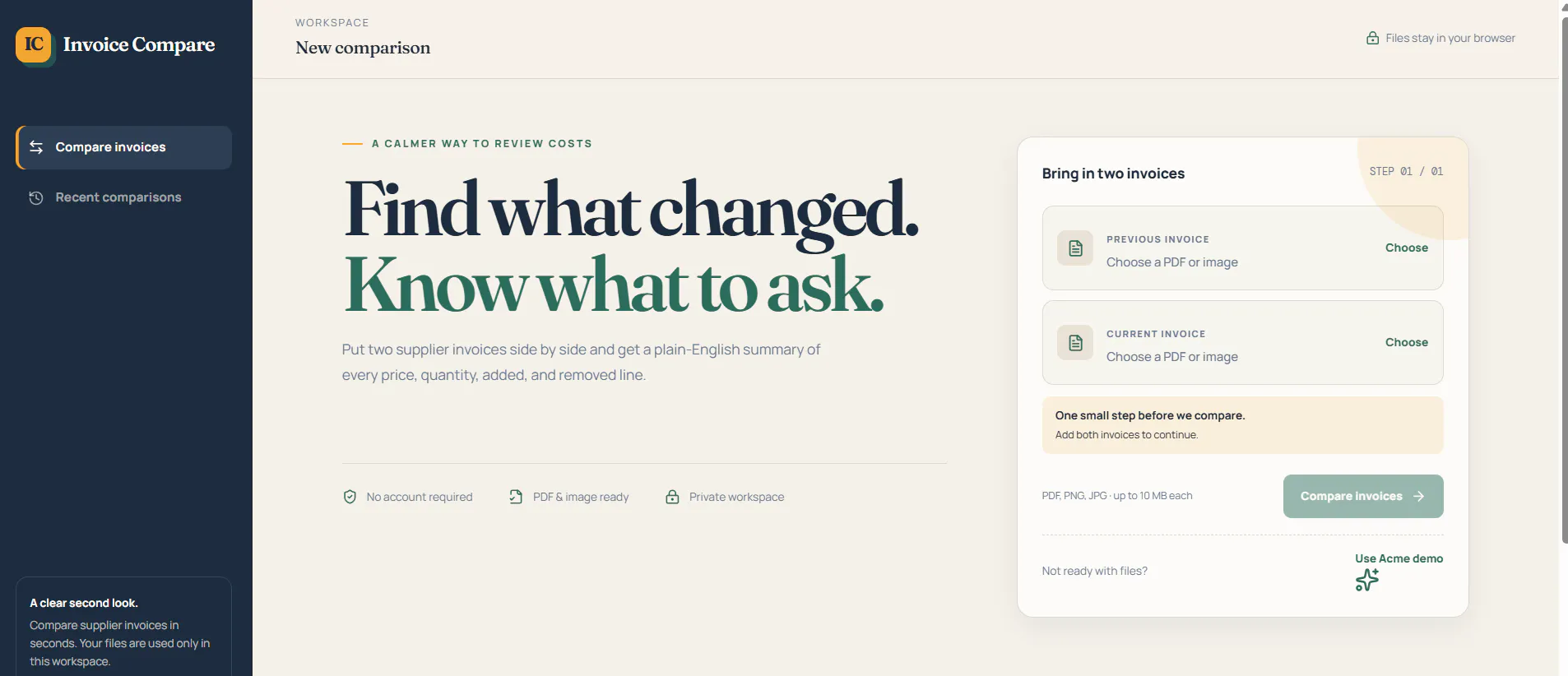 Invoice Compare