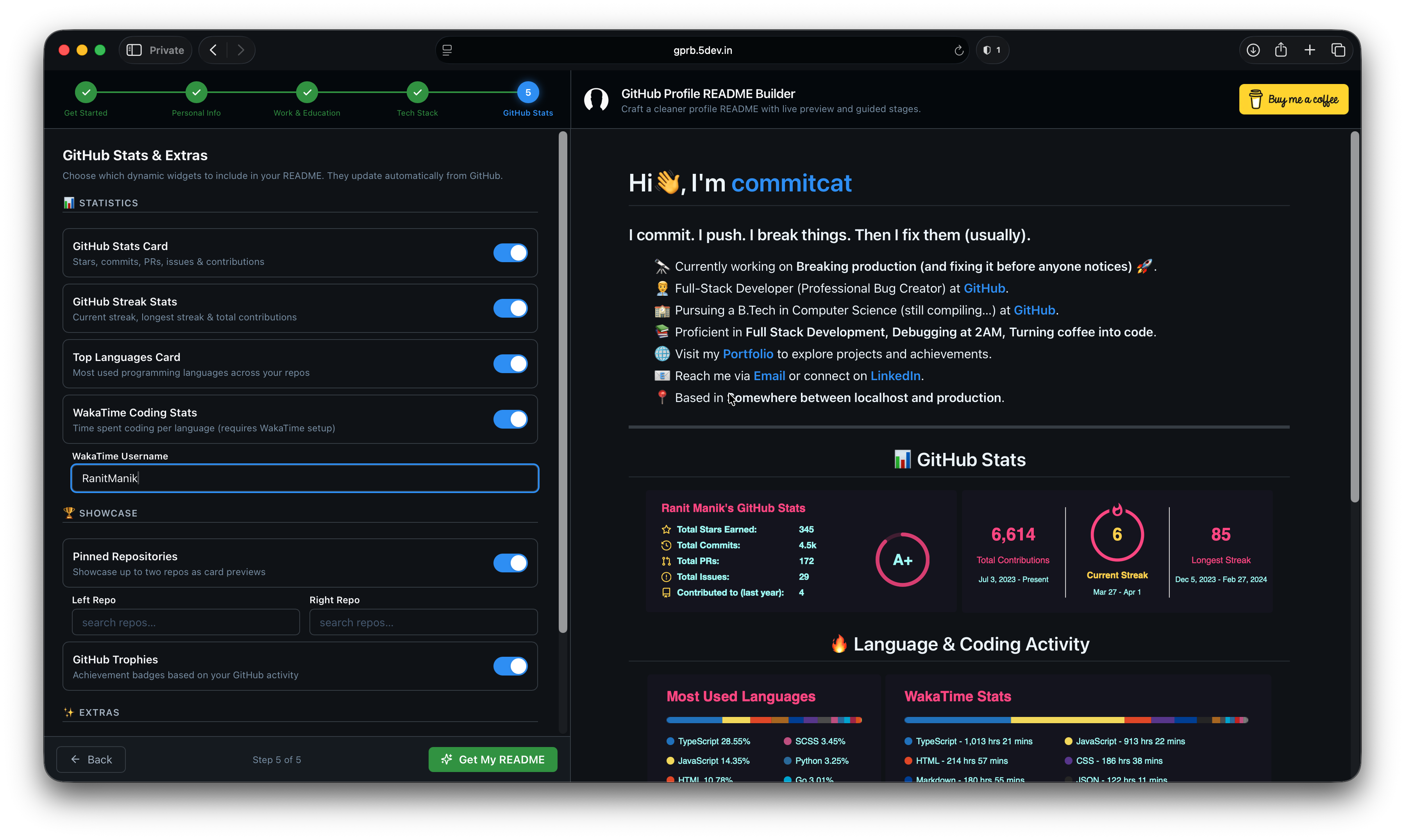 GitHub Profile README Builder gallery image