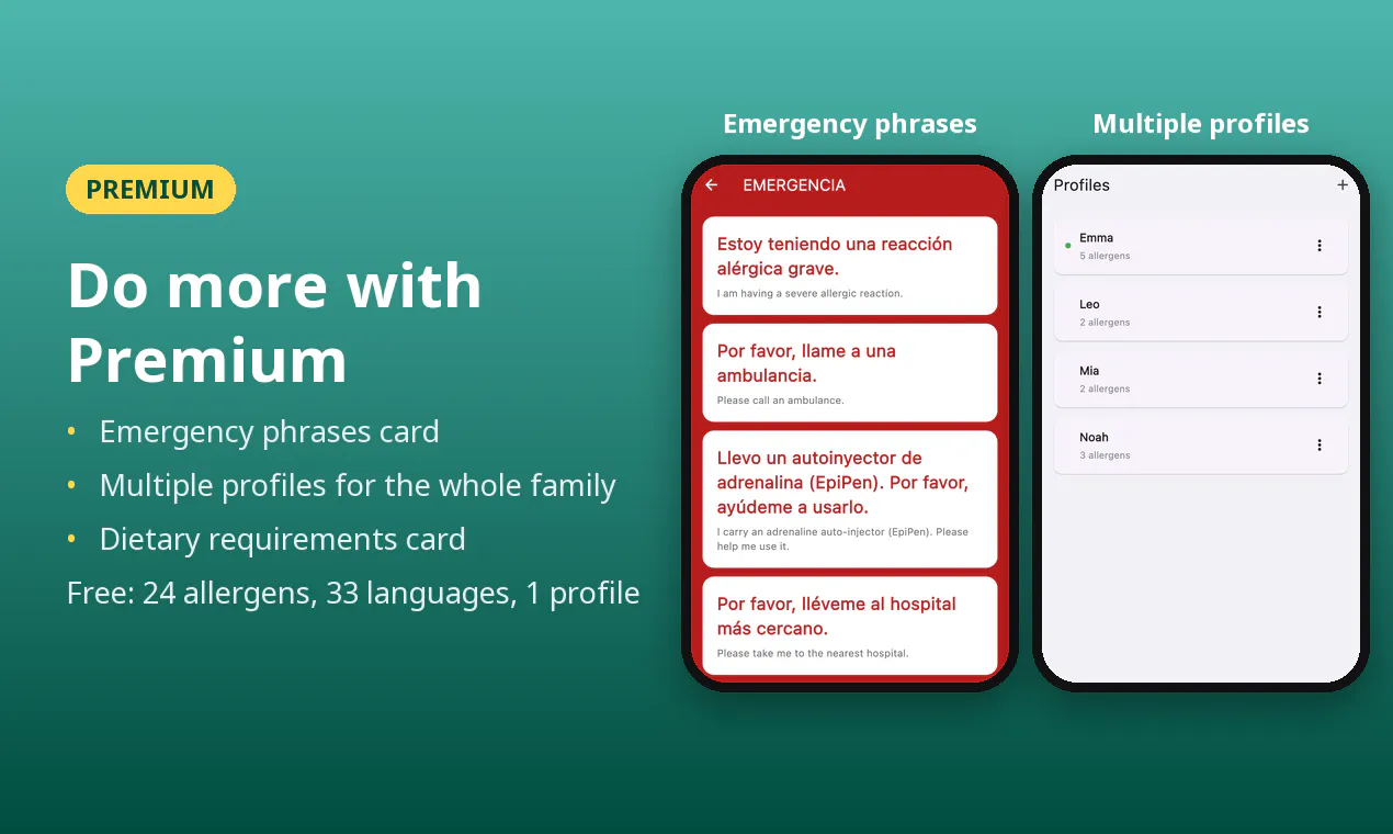 Allergy Card gallery image