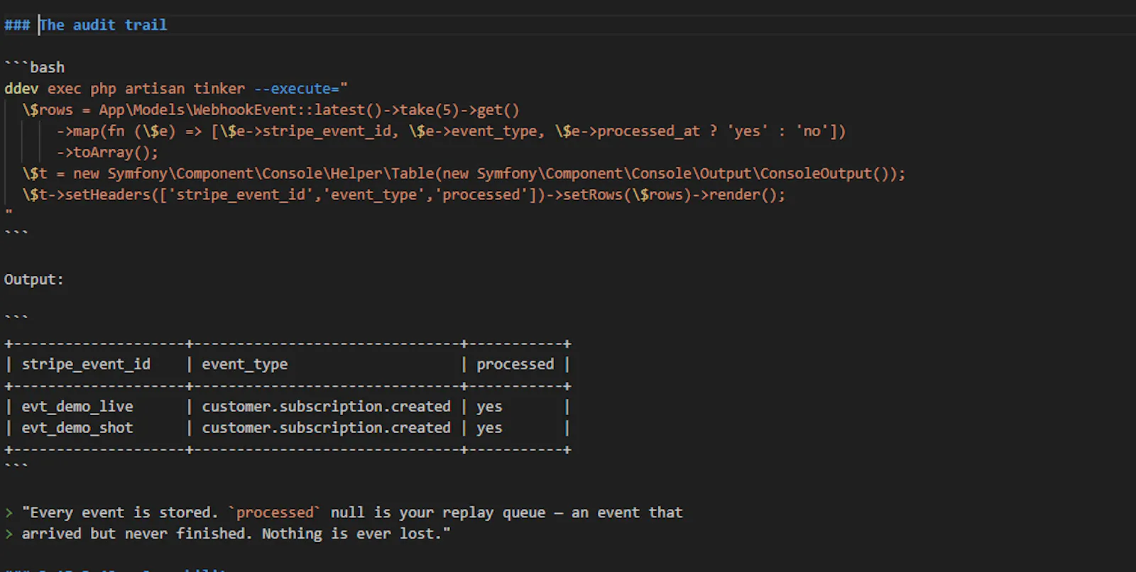 Stripe Webhook Kit for Laravel screenshot 3