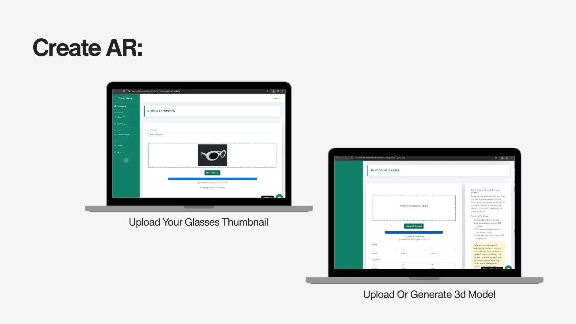 Glasses Virtual Try-On Platform gallery image