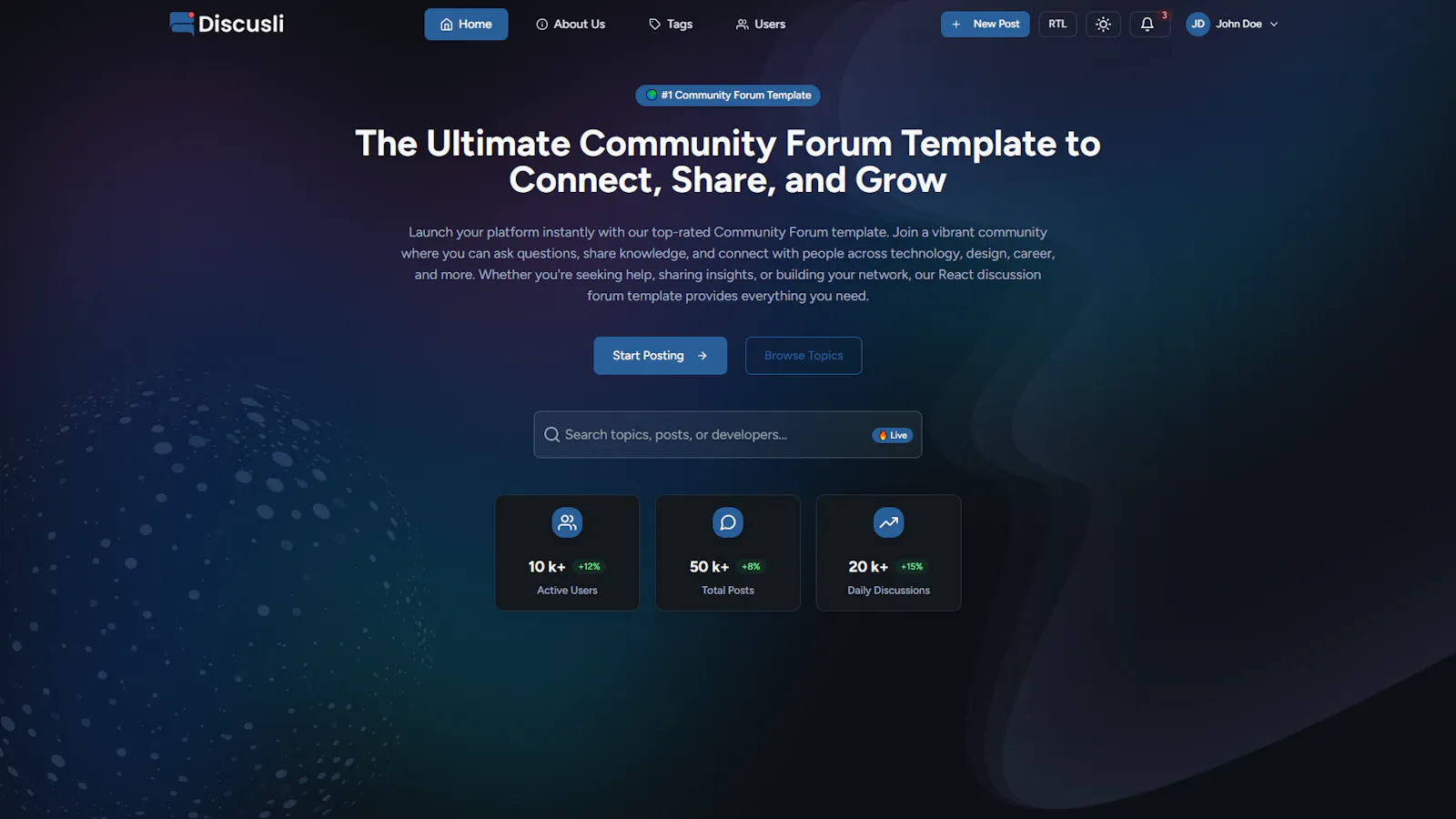 Discusli - Community Forum Template screenshot 7