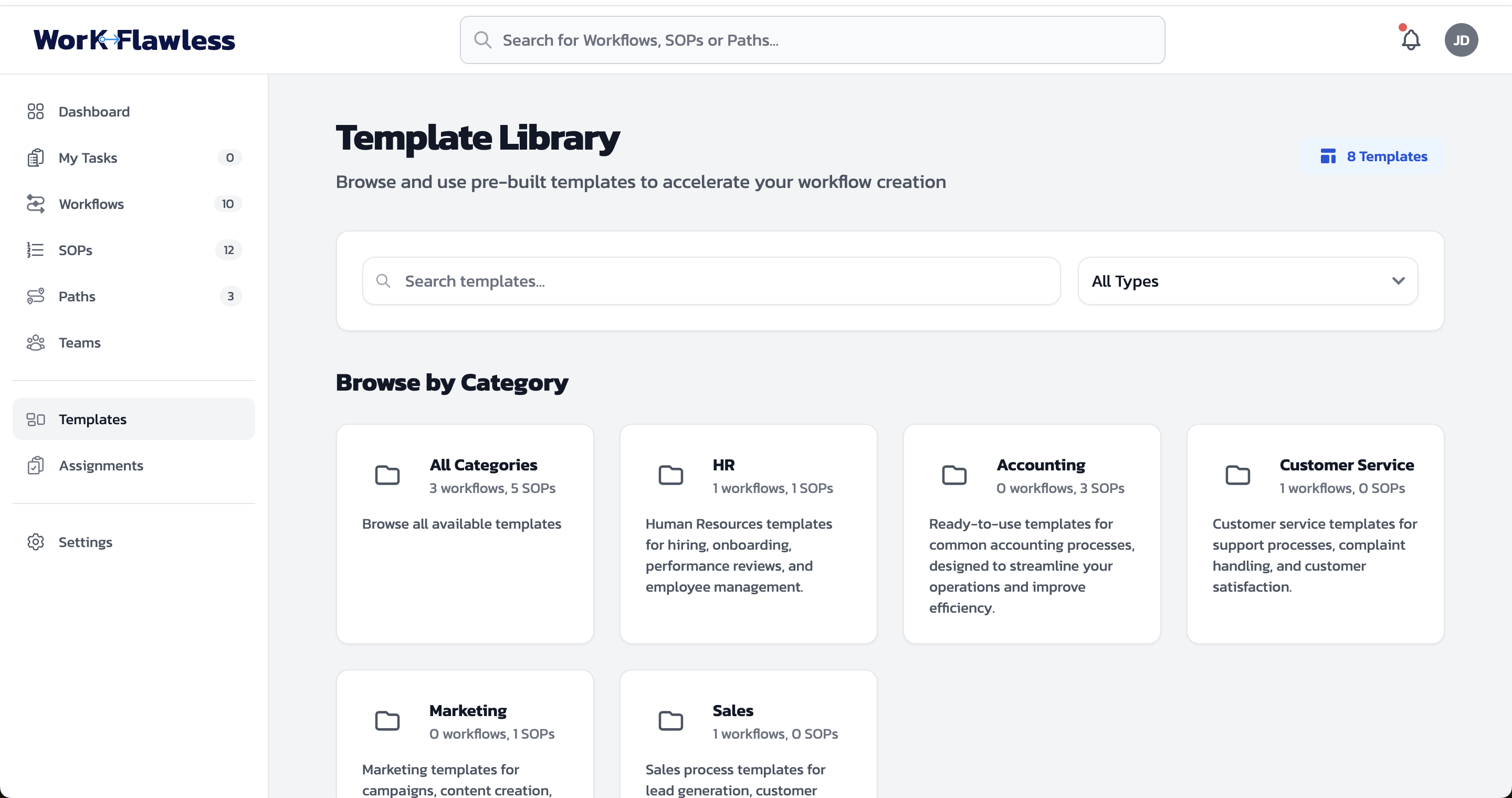 WorkFlawless - Screenshot 5 showing product features and functionality