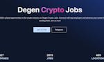 New Degen Crypto Jobs Website image