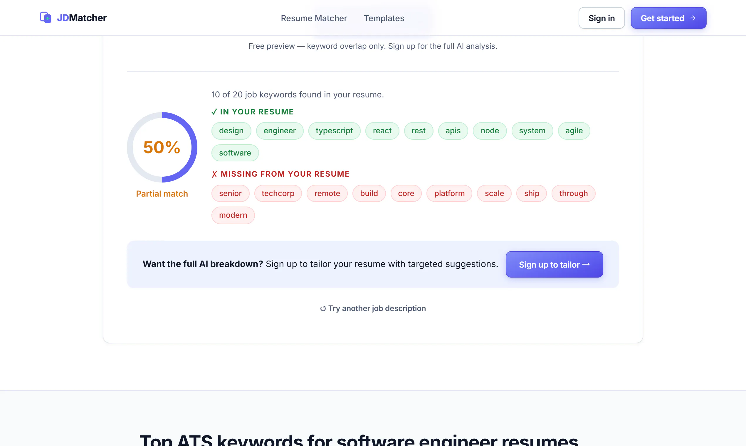 JDMatcher gallery image